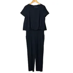 スローブ イエナ SLOBE IENA  ショートスリーブ オールインワン つなぎ センタープレスパンツ 36 S 紺 ネイビー 15-030-912-7260 ■FY レディース