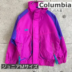 【USED】US 古着 Columbia コロンビア パウダーケグ ナイロンジャケット ジュニア Ｍ ピンク×パープル USA古着 90s風 Powder Keg アウトドア キッズ レディース レトロ