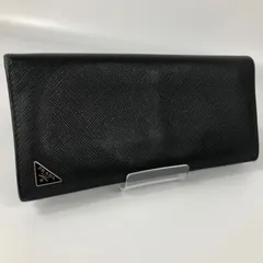 美品・箱付き  プラダ 長財布 三角ロゴ サフィアーノ 黒色