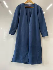 ピA302⚫︎URBAN RESEARCH⚫︎アーバンリサーチ⚫︎アウター⚫︎ロングコート⚫︎共布ベルト付⚫︎カシュクール風⚫︎両ロングスリット⚫︎size FREE⚫︎青