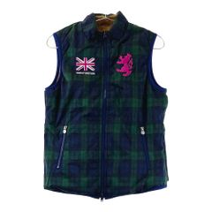 サイズ：38 ARCHIVIO アルチビオ ニット切替 中綿 ジップベスト 千鳥格