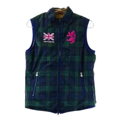 サイズ：M ADMIRAL アドミラル  裏ボア リバーシブルベスト チェック柄 グリーン系 [240101607970] ゴルフウェア レディース ストスト