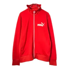 PUMA プーマ ワンポイントロゴ トラックジャケット スポーツ レッド(メンズ L)中古 古着 X1983