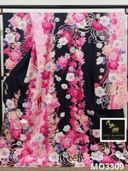 振袖 松田聖子 ラメ刺繍 金彩 紋意匠 身丈167cm 撥水加工済 MO3649 