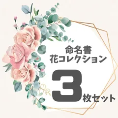 【3枚セット専用ページ】命名書 花コレクション