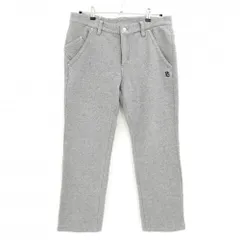 【美品】パーリーゲイツ スウェットパンツ グレー 裏起毛 ロゴ黒 メンズ 5(L) ゴルフウェア PEARLY GATES