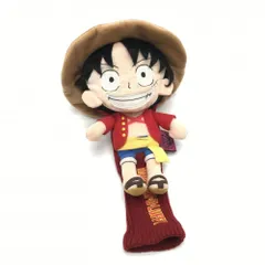 【美品】ワンピース ヘッドカバー(FW) レッド×ベージュ ぬいぐるみ ルフィー フェアウェイウッド ゴルフ その他