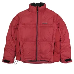 美品 90s 00s POLO SPORT ポロスポーツ ラルフローレン ナイロン ダウンジャケット ロゴ ダウン ブルゾン ヴィンテージ L 赤 メンズ 古着 中古 USED