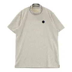 サイズ：L AND PER SE アンパスィ 2025年 AMS9575W1 半袖モックネックTシャツ ロゴ総柄 ベージュ系 [240101578801] ゴルフウェア メンズ ストスト