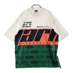 サイズ：50 MARK&LONA マークアンドロナ 2024年モデル ハイネック 半袖Tシャツ CDEビッグロゴ ベージュ系 [240101605964] ゴルフウェア メンズ ストスト