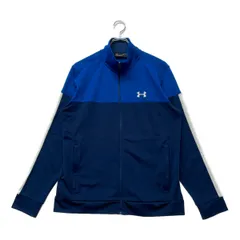 中古 メンズ アンダーアーマー UNDER ARMOUR フルジップアウター L 紺×青 ネイビー×ブルー ジャージ