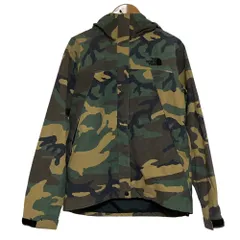 良品 THE NORTH FACE ノースフェイス Novelty Scoop Jacket カモフラ 迷彩 ジャケット フーディ NPW61645 サイズM カーキ レディース 古着 中古 USED