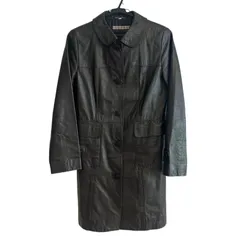 Z1728 THE SCOTCH HOUSE スコッチハウス レザーコート ブラック レディース サイズ不明