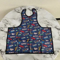 お食事エプロン【車×ネイビー】