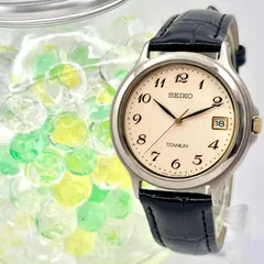 【新品電池】SEIKO セイコー メンズ 腕時計 チタン デイト 7N42-8A60 590092 新品ベルト