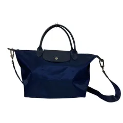 良品 LONGCHAMP ロンシャン ル プリアージュ ネオ 2wayトートバッグ ネイビー レディース 古着 中古 USED