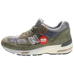 New Balance (ニューバランス) M991GGT スウェード メッシュ ローカットスニーカー カーキ US10/28.0cm