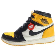 NIKE (ナイキ) Air Jordan 1 Retro High OG TAXI エアジョーダン1 555088-711 ローカットスニーカー シューズ ブラック/イエロー US9.5/27.5cm
