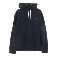 POLO RALPH LAUREN (ポロラルフローレン) ロゴ刺繍 スウェット プルオーバーパーカー フーディー ブラック