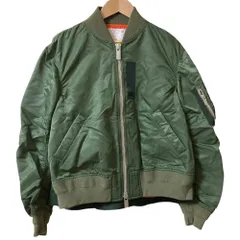 美品 sacai サカイ MA-1 ボンバージャケット 18-03604 サイズ1 カーキ レディース 古着 中古 USED