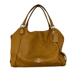 美品 COACH コーチ イーディー レザー 2WAY ショルダーバッグ トートバッグ 57124 ブラウン レディース 古着 中古 USED