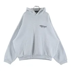 FEAR OF GOD ESSENTIALS (フィアオブゴッド エッセンシャルズ) ロゴプリント プルオーバースウェットパーカー フーディー グレー