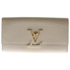 LOUIS VUITTON (ルイヴィトン) ポルトフォイユ・カプシーヌ ロングウォレット 長財布 ベージュ トリヨンレザー M61249 ゴールド金具