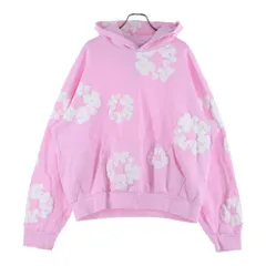 DENIM TEARS (デニムティアーズ) COTTON WREATH PULL OVER HOODIE コットン フラワープルオーバーパーカー ピンク
