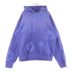 DENIM TEARS (デニムティアーズ) COTTON WREATH PULL OVER HOODIE コットン フラワープルオーバーパーカー パープル