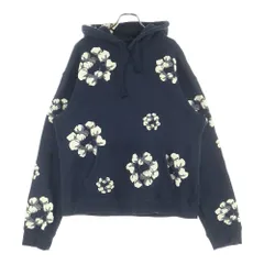 DENIM TEARS (デニムティアーズ) ×CPFM COTTON WREATH PULL OVER HOODIE コットン フラワープルオーバーパーカー ブラック