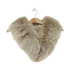 美品 SAGA FOX サガフォックス フォックスファーティペット ベージュ レディース 古着 中古 USED