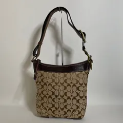 2512-279｜コーチ シグネチャー ショルダーバッグ ダークブラウン