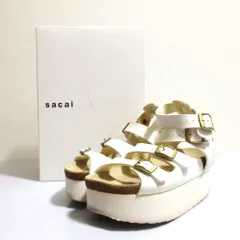 良品 Sacai サカイ platform Strap Sandal サンダル 15-02179 サイズ35 約22.5cm ホワイト レディース 古着 中古 USED
