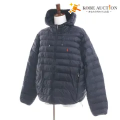 ■ ラルフローレン Ralph Lauren ダウンジャケット 長袖 アウター コート 赤ポニー ポニー刺繍 メンズ 180/100A（L～XL相当）ネイビー
