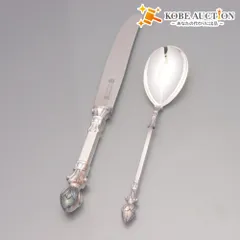 ■ CHRISTOPH WIDMANN スプーン ナイフ 2本セット W90刻印 カトラリー シルバープレート デコラクラシック 16.5～21.5cm ディナー銀製食器