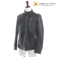 ■ RattleTrap ラトルトラップ レザージャケット 長袖 アウター シングル ライダース 羊革 ラム メンズ L ブラック