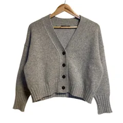 美品 MACPHEE TOMORROWLAND マカフィー トゥモローランド ウール カシミヤブレンド ニット カーディガン S グレー レディース 古着 中古 USED