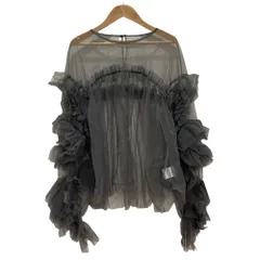 未使用 25SS ANDRESD アンドレスド デコラティブチュールトップス 25051150000610 サイズF グレー レディース 古着 中古 USED