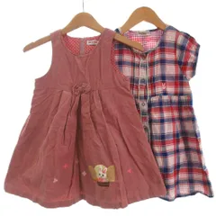 ミキハウス mikihouse 2点 セット ワンピース シャツ 赤系