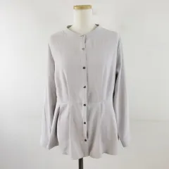 グラシア GLACIER シャツ ブラウス 長袖 グレー M *A318