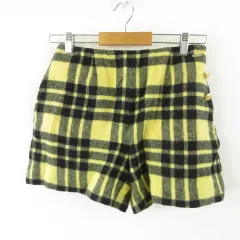 サマンサタバサ Samantha Thavasa スポーツウェア ゴルフ ショートパンツ チェック 黄 M *T488