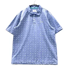 サイズ：04 TOVHO トヴホ  半袖ポロシャツ 総柄 ブルー系 [240101564068] ゴルフウェア メンズ ストスト