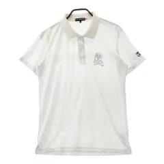 サイズ：3 DANCE WITH DRAGON ダンスウィズドラゴン  半袖ポロシャツ ラインストーン  ホワイト系 [240101603787] ゴルフウェア メンズ ストスト