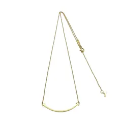 ティファニー Tiffany & Co. ネックレス アクセサリー Tスマイル シンプル 細め 華奢 繊細 きれいめ おしゃれ フォーマル ワンポイント ゴールド Au750 K18 金 【中古 BC品】 当店通常価格129800円
