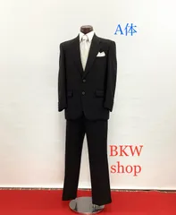 used　メンズ　礼装礼服　シングル　上下セット　A体　　スーツ　ブラック　礼服