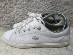 245 ラコステ 白 スニーカー 中古 靴