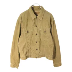 90年代 イタリア製 Levi's リーバイス 70500 コーデュロイトラッカージャケット ベージュ(メンズ XL)中古 古着 X2024
