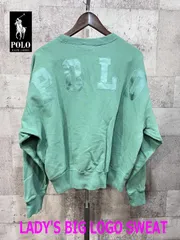 美品 レディース ポロラルフローレン ビッグロゴ クルースウェット S ビッグシルエット ドロップショルダー