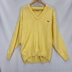 70s CHEMISE LACOSTE コットン Vネック セーター サイズXXL 08011902 01