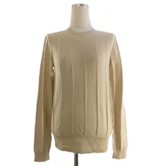 セオリー Theory ニット セーター 長袖 クルーネック 薄手 カシミヤ混 ベージュ S ■TC